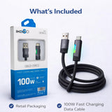 Title: IMENSO 100W Fast Charging Data Cable – Ultra-Durable Braided USB to Type-C Power Delivery Cable for Laptops, Phones & Tablets