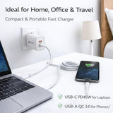 TOPOMAX 45W Dual Port Fast Wall Charger | PD 45W & QC 3.0 | Compact Travel Adapter