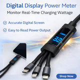 IMENSO 3-in-1 65W Fast Charging Cable with Digital Power Display
