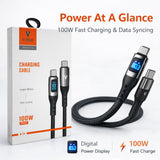 VONK 100W USB-C to USB-C Digital Display Fast Charging Cable