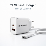 TOPOMAX 25W Dual Port Fast Charger – PD 25W & QC 18W