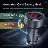 IMENSO 56W Dual Port Fast Car Charger with Real-Time Voltage Display