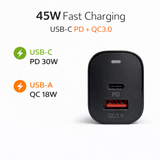 45W Dual-Port Wall Charger