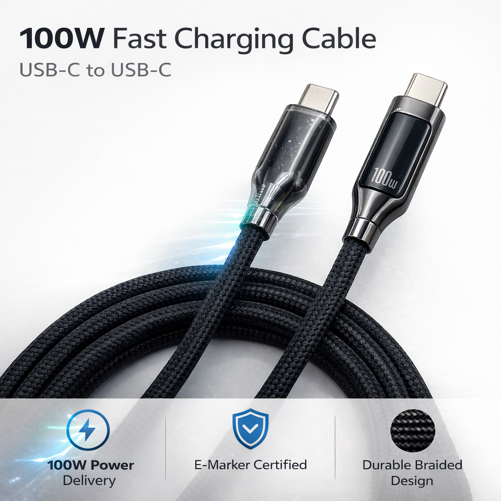 TOPOMAX 100W USB-C Charging Cable