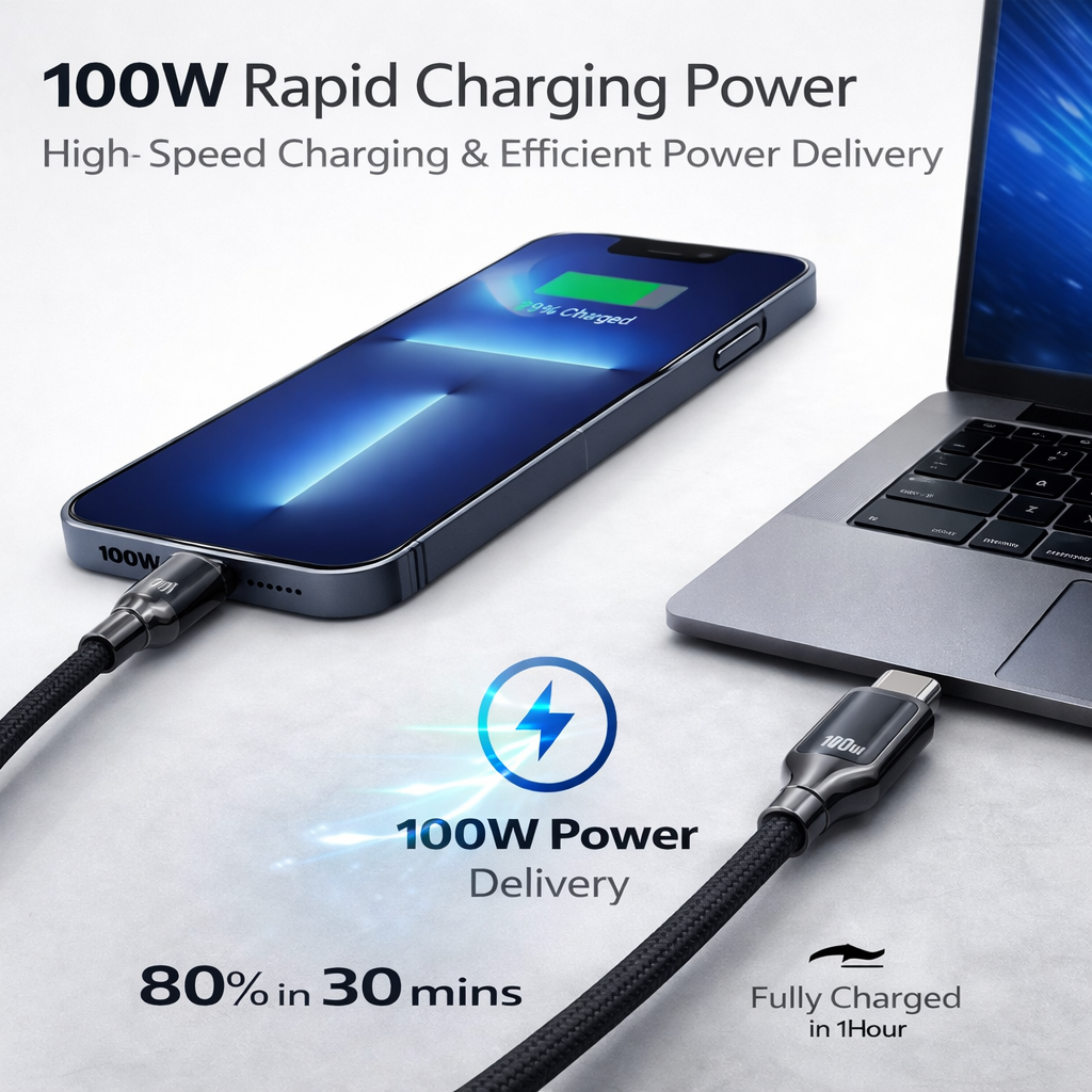 TOPOMAX 100W USB-C Charging Cable