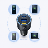 VONK 95W Triple Port Fast Car Charger