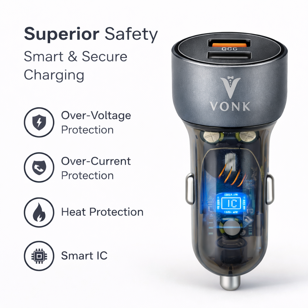 VONK 48W Dual USB Car Charger –