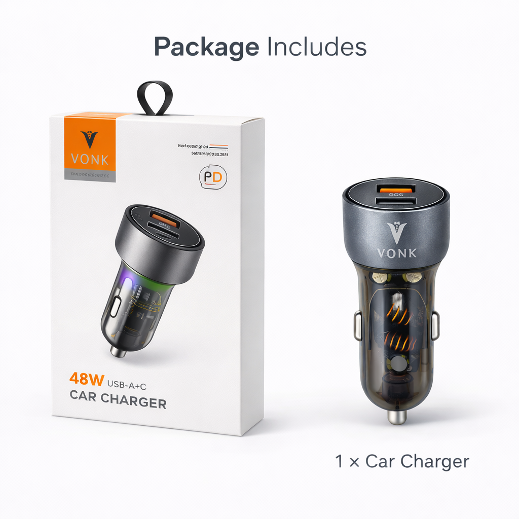 VONK 48W Dual USB Car Charger –