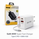 TOPOMAX 45W GaN Dual Port Fast Charger