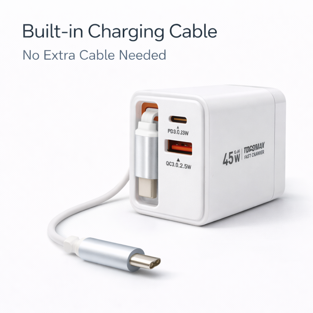 TOPOMAX 45W GaN Dual Port Fast Charger