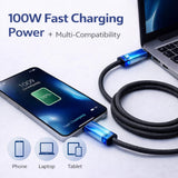 IMENSO 100W Ultra-Fast USB to USB-C Braided Charging Cable
