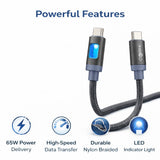 IMENSO 65W USB-C to USB-C Fast Charging Cable