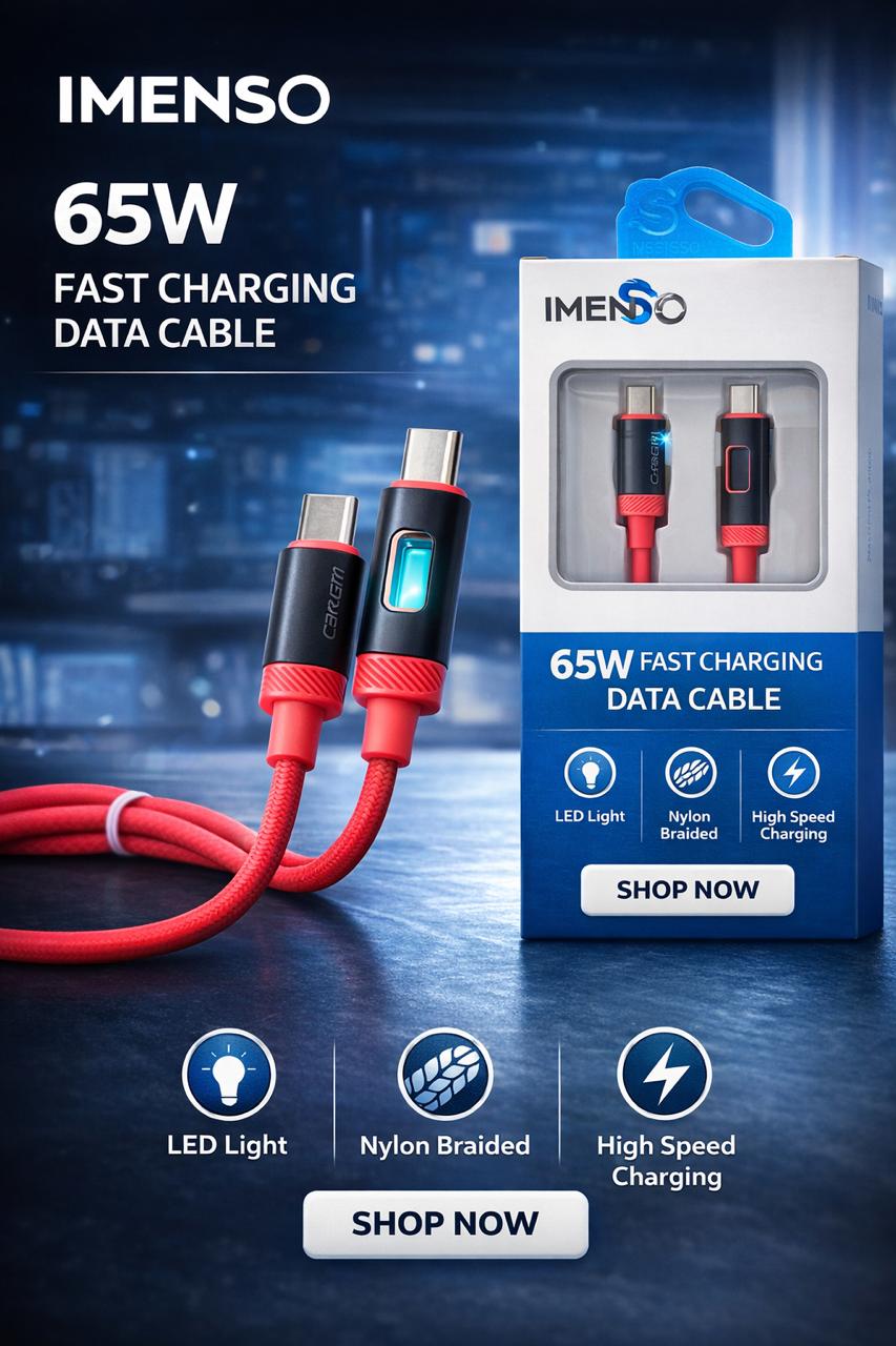 IMENSO 65W & 100W USB and type-C  Fast Charging Cable