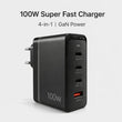 100W GaN 4-Port Super Fast Wall Charger – Universal Travel Power Adapter