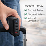 100W GaN 4-Port Super Fast Wall Charger – Universal Travel Power Adapter