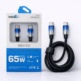 IMENSO 65W 4-in-1 Zinc Alloy Braided Multi-Connector Cable
