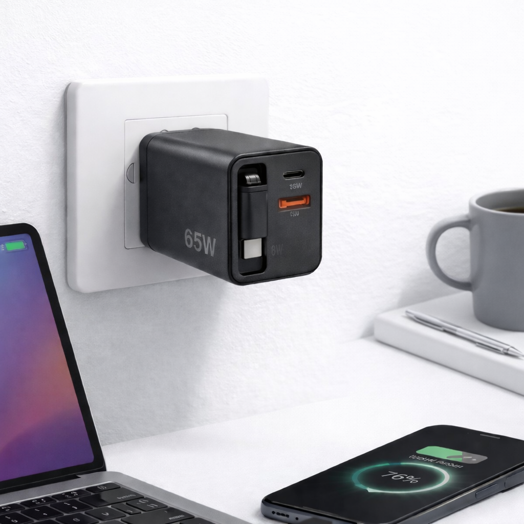 TOPOMAX 65W GaN 3-Port Wall Charger
