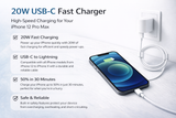 20W USB-C Fast Charger for iPhone 12 Pro Max