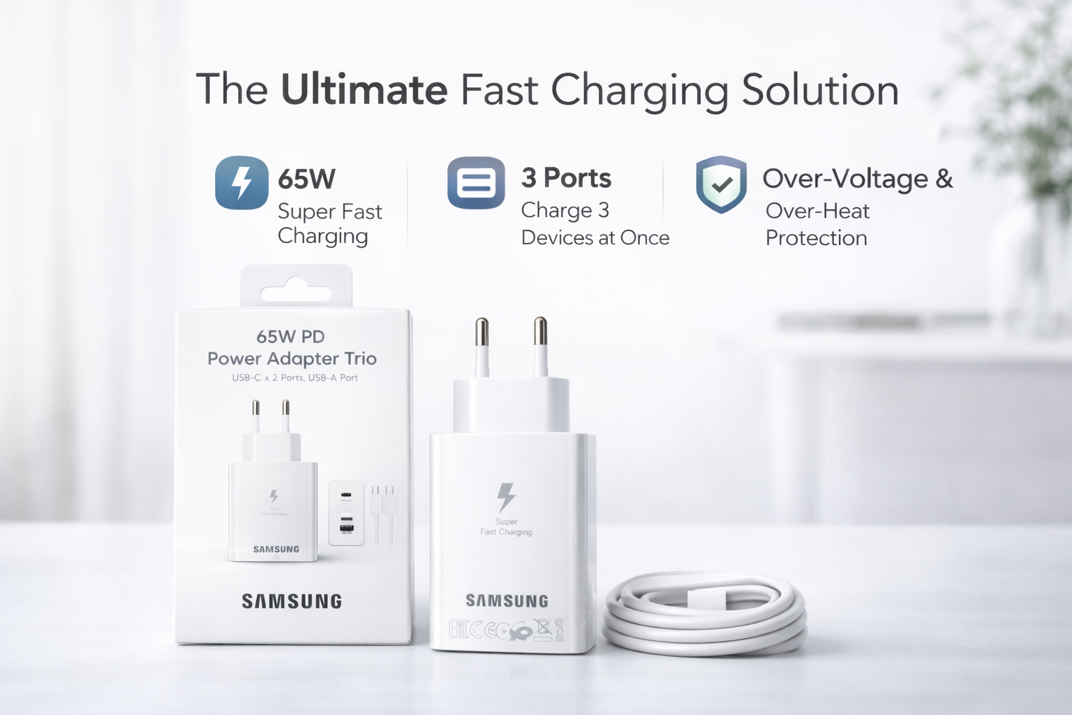Samsung 65W PD Power Adapter Trio