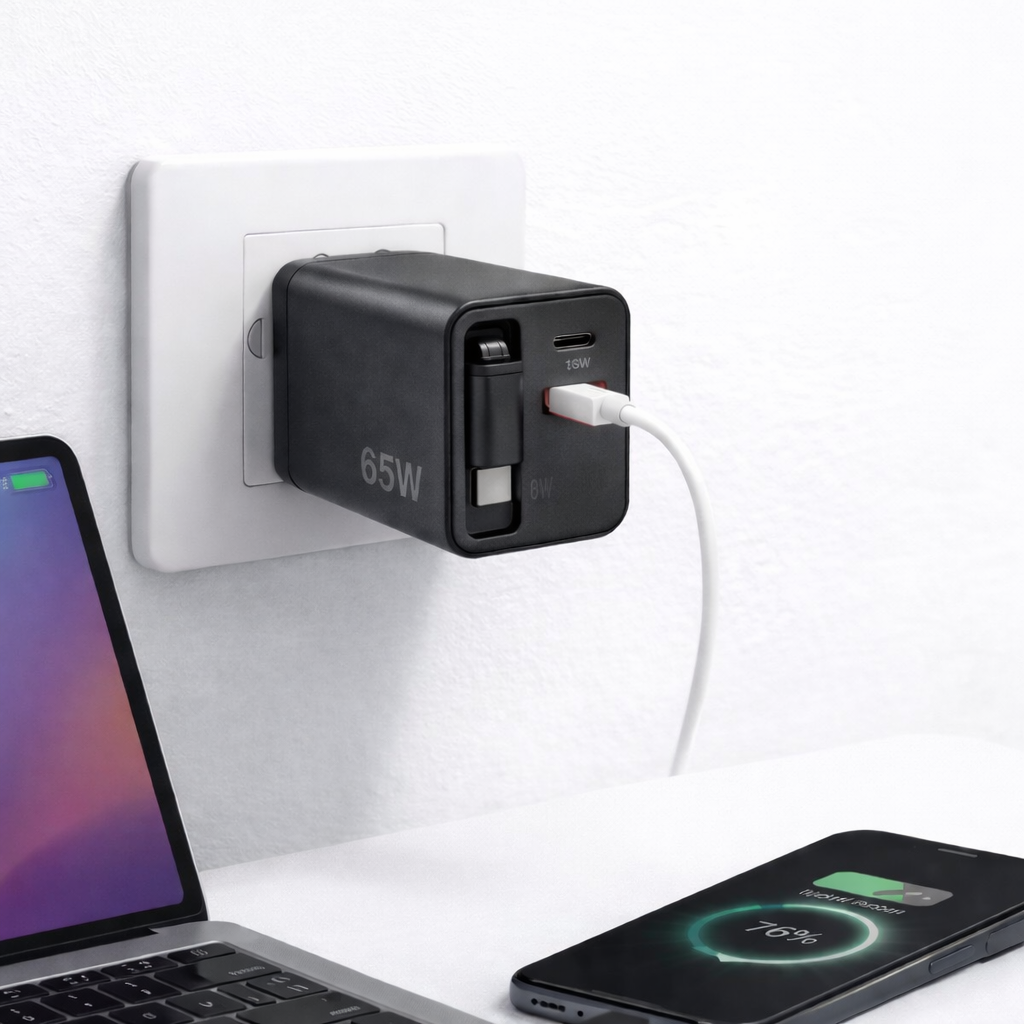 TOPOMAX 65W GaN 3-Port Wall Charger