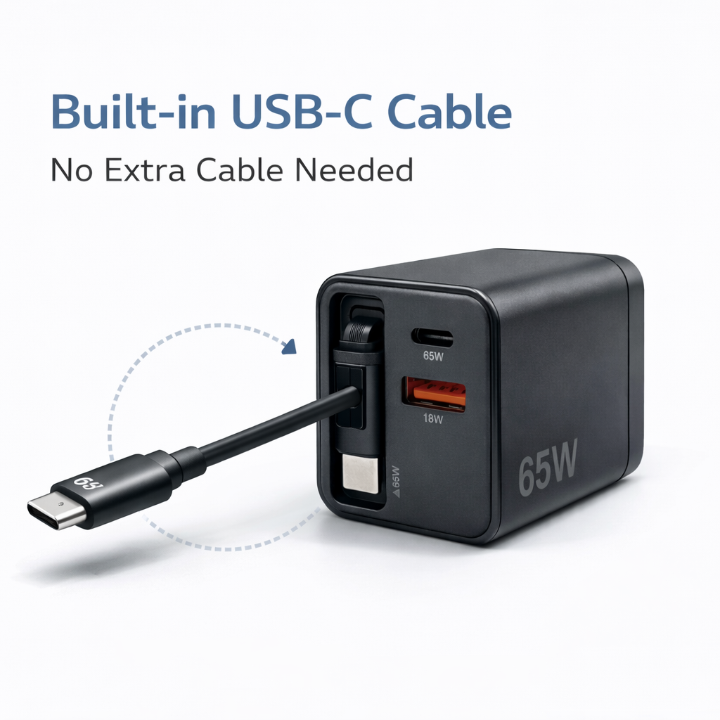 TOPOMAX 65W GaN 3-Port Wall Charger