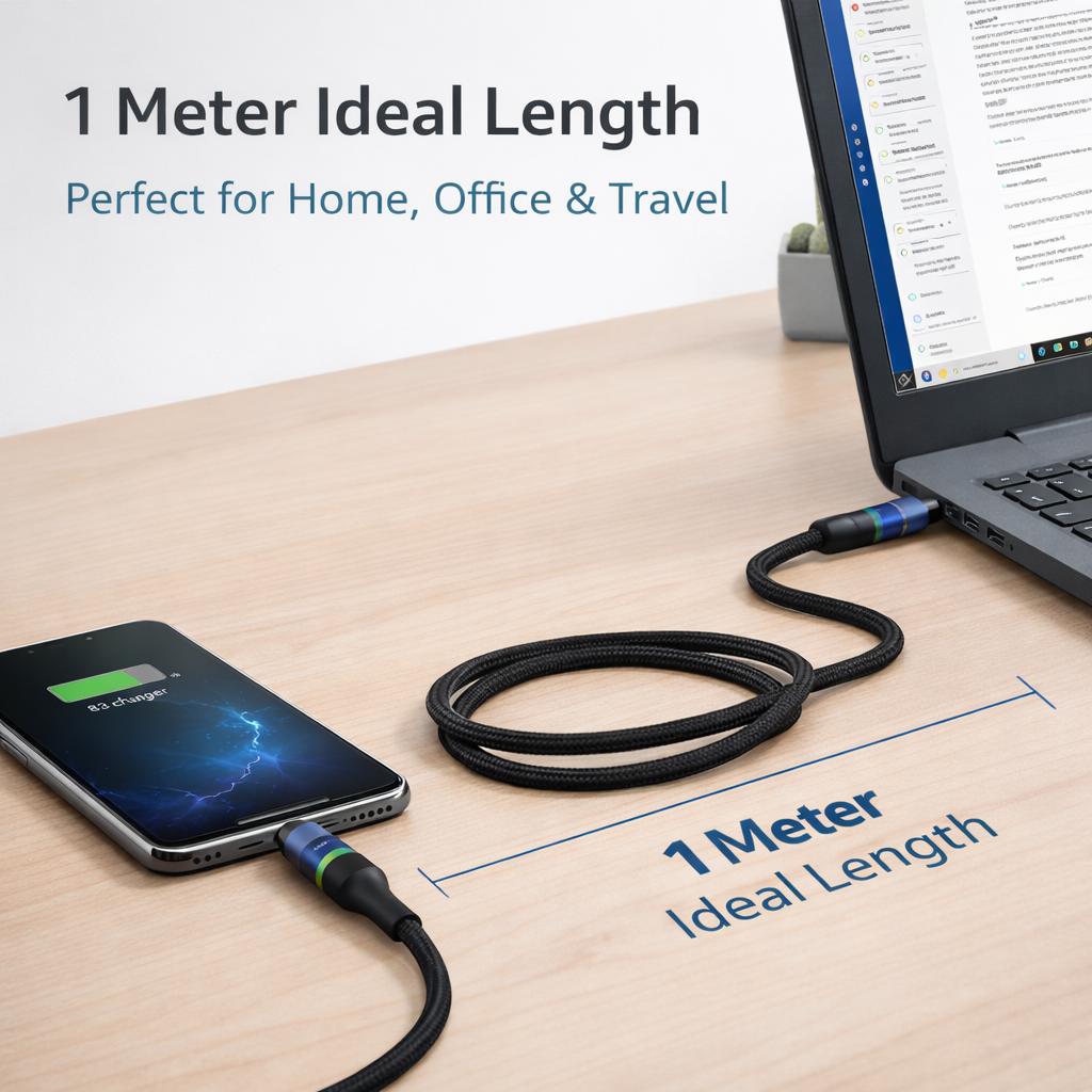 TOPOMAX TC-305CC | 100W PD Ultra-Fast USB-C to USB-C Intelligent Glow Charging Cable
