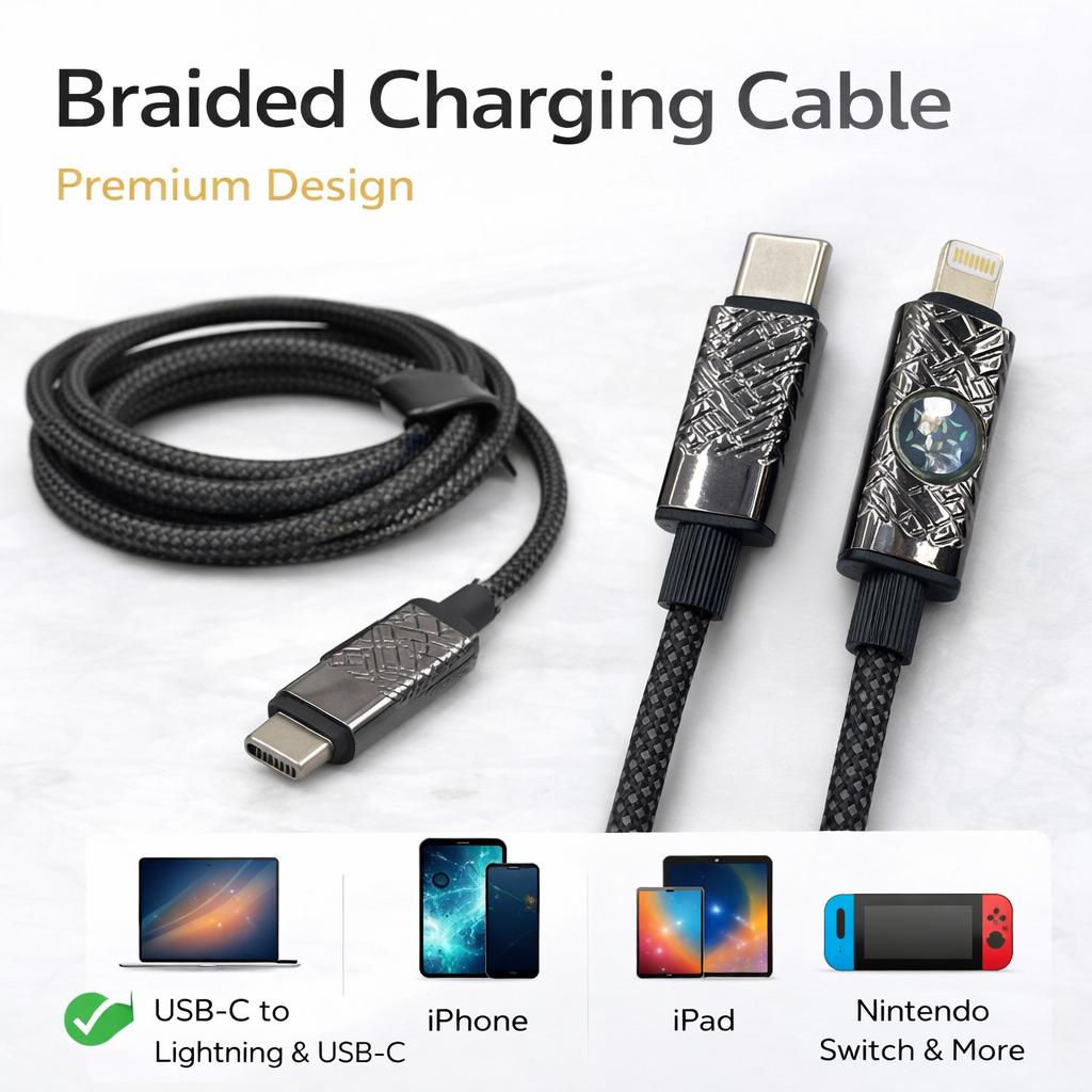 60W PD Fast Charging Braided Cable Set