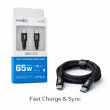 IMENSO 65W 4-in-1 Multi-Connector Braided Fast Charging & Data Cable