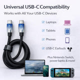 IMENSO 65W 4-in-1 Zinc Alloy Braided Multi-Connector Cable