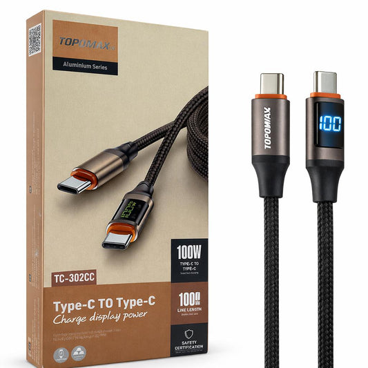 TOPOMAX 100W USB-C to USB-C Super Fast Charging Cable