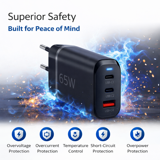 TOPOMAX 65W GaN High-Power Fast Wall Charger