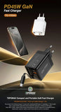 TOPOMAX 45W GaN Dual Port Fast Charger