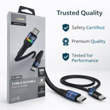 TOPOMAX TC-305CC | 100W PD Ultra-Fast USB-C to USB-C Intelligent Glow Charging Cable