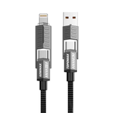 TOPOMAX 60W 4-in-1 Travel Cable TC-318 - USB-C/USB-A to USB-C/Lightning (1.2m/4ft)